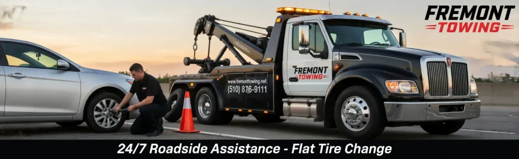 emergency tow truck dispatch on I-880 Fremont, CA
