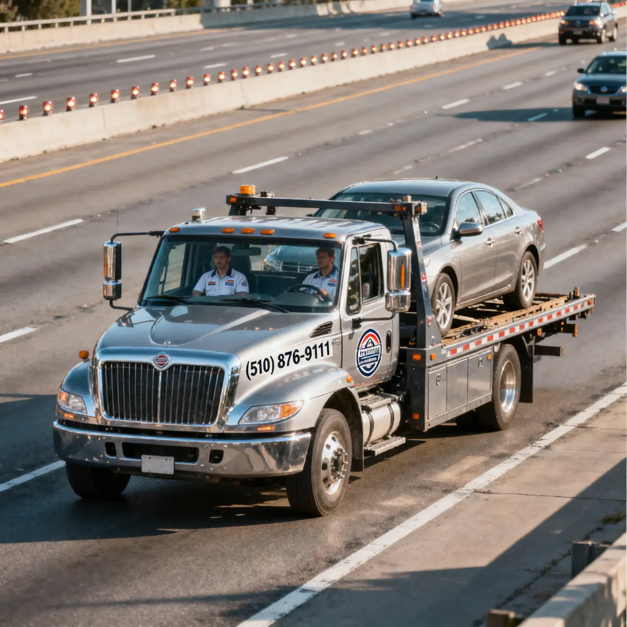 long distance car towing flatbed fremont, ca