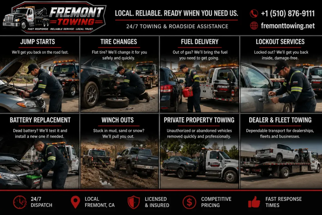 Fremont Towing Fast, Reliable Roadside Assistance