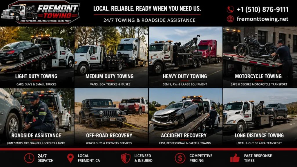 Fremont Towing services overview